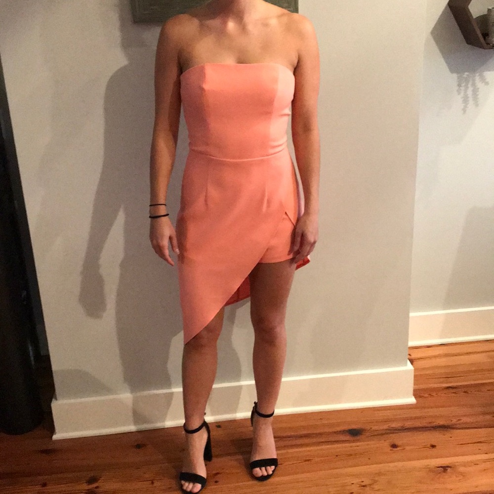 Peach romper dress